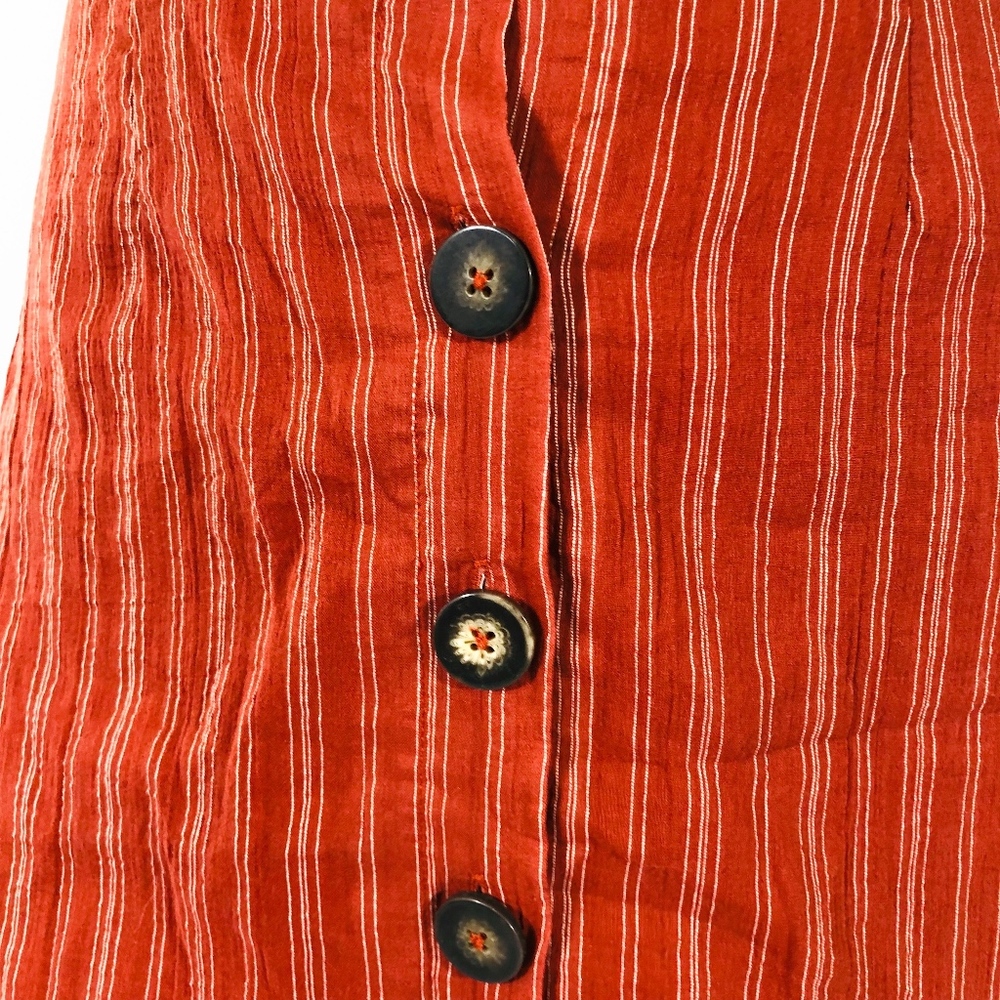 Minkpink Striped Clay Button A Line Mini Skirt 756 - Picture 5 of 5